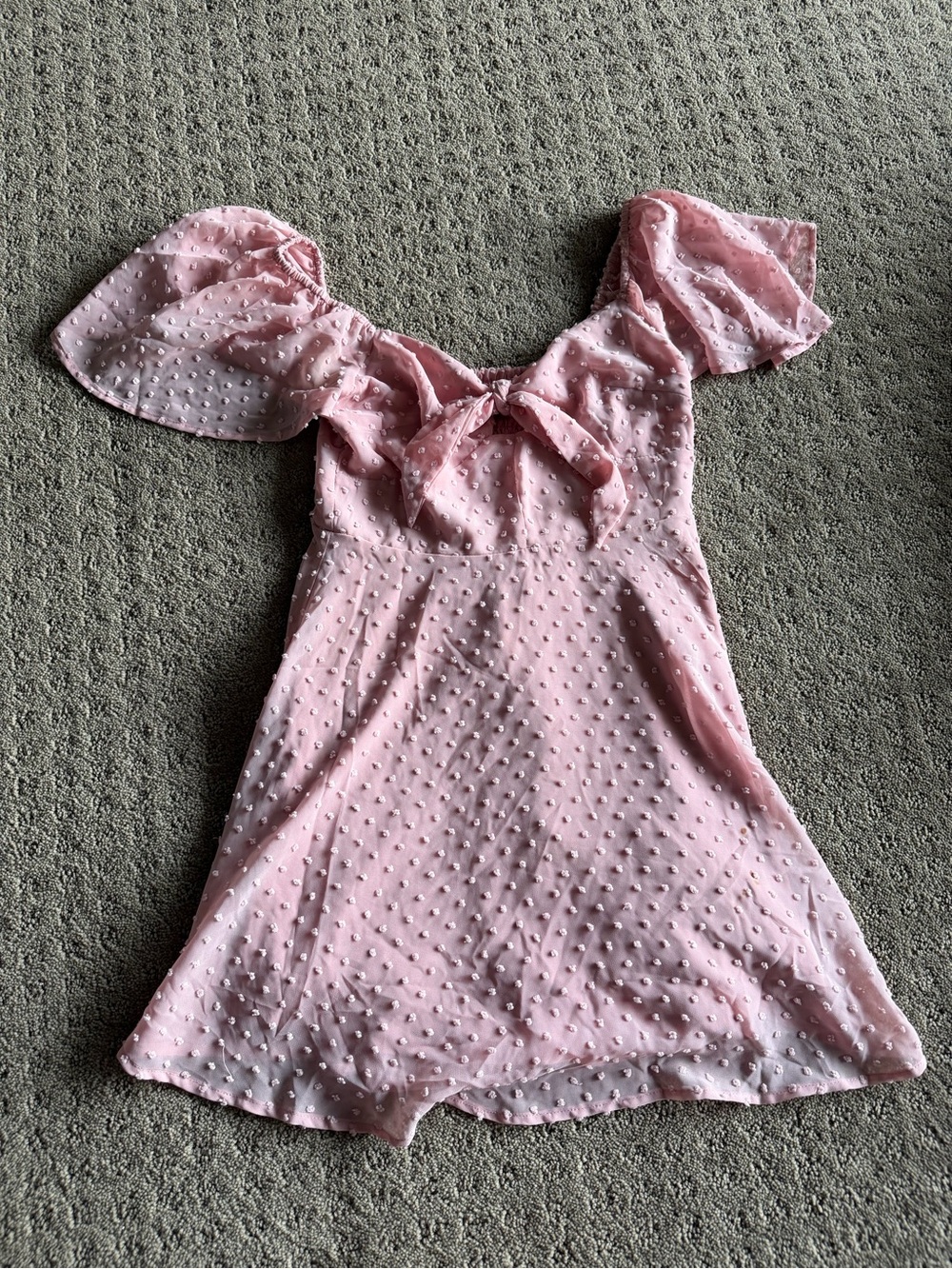 Pink Dot Tie-Front Sundress